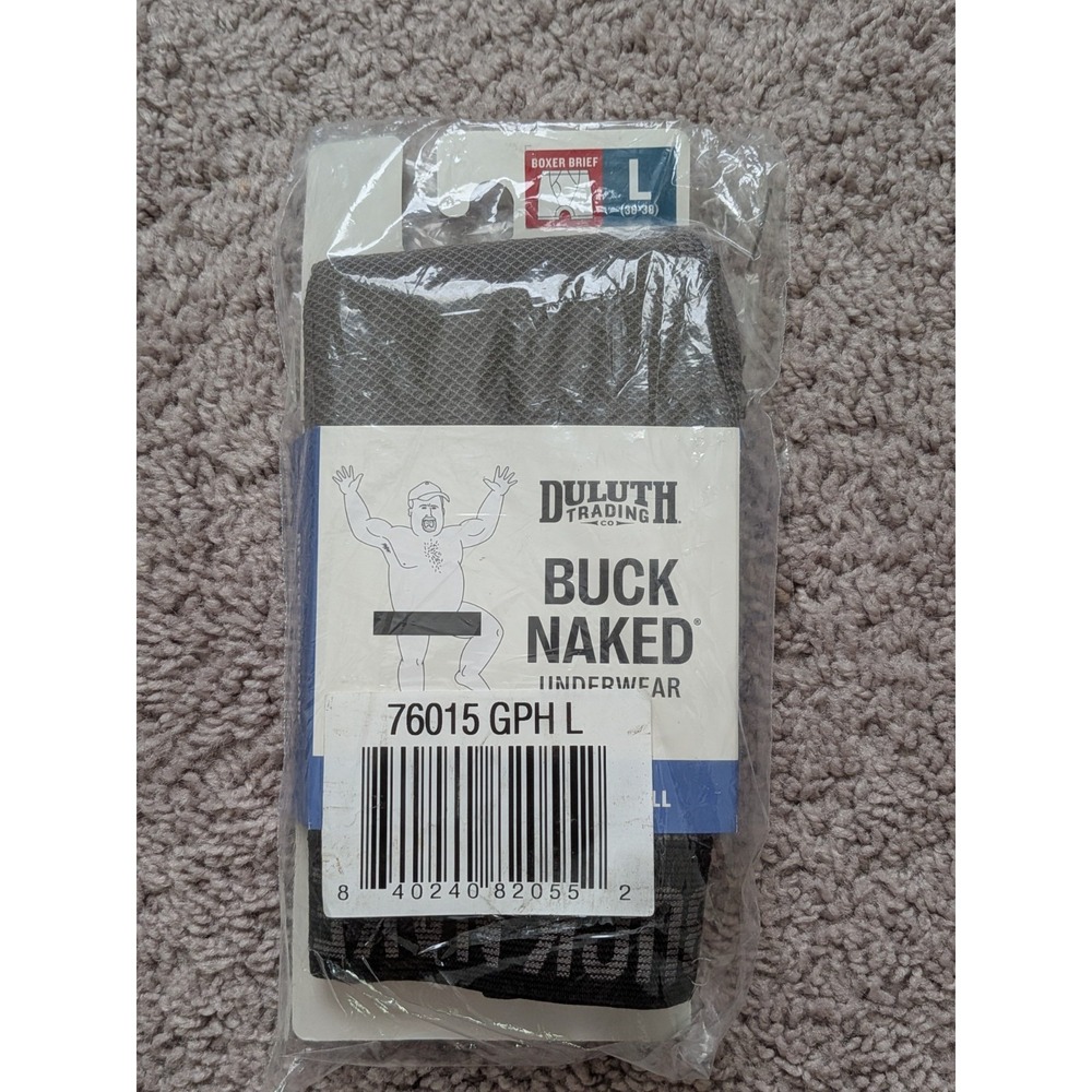 Duluth Buck Naked Boxer Brief Underwear 76015 GPH Mens Large NWT